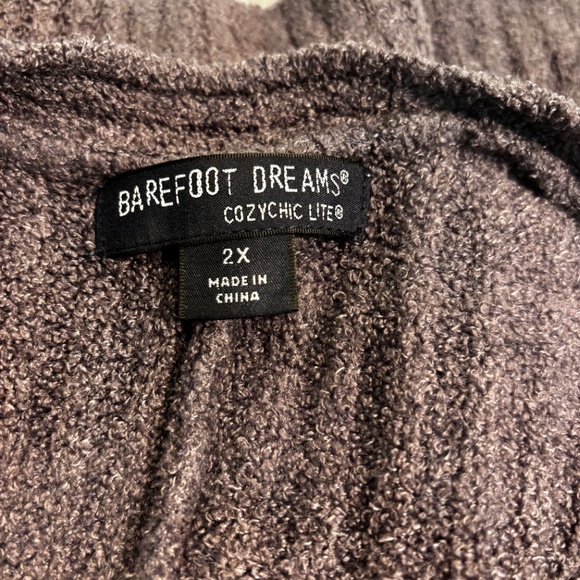 Barefoot Dreams Cardigan Womens 2XL CozyChic Lite Loungewear Ribbed Shrug Short - Picture 2 of 6